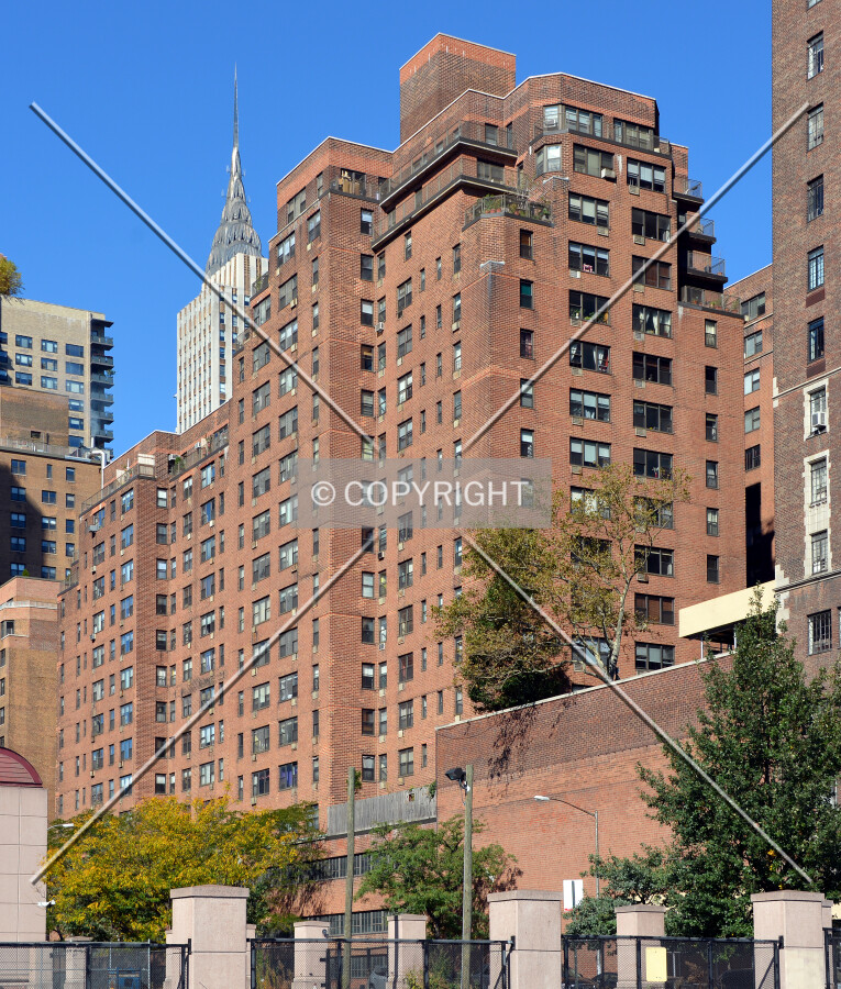 View from the southeast on 1st Avenue