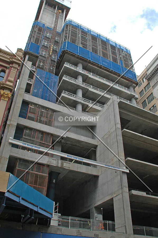 Looking up from George Street
