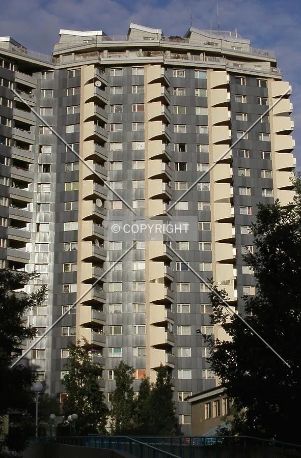 Front view of the building