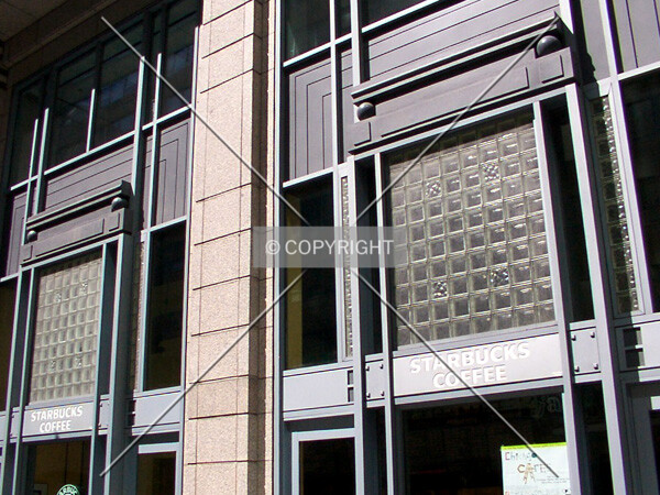 Façade detail at the retail level