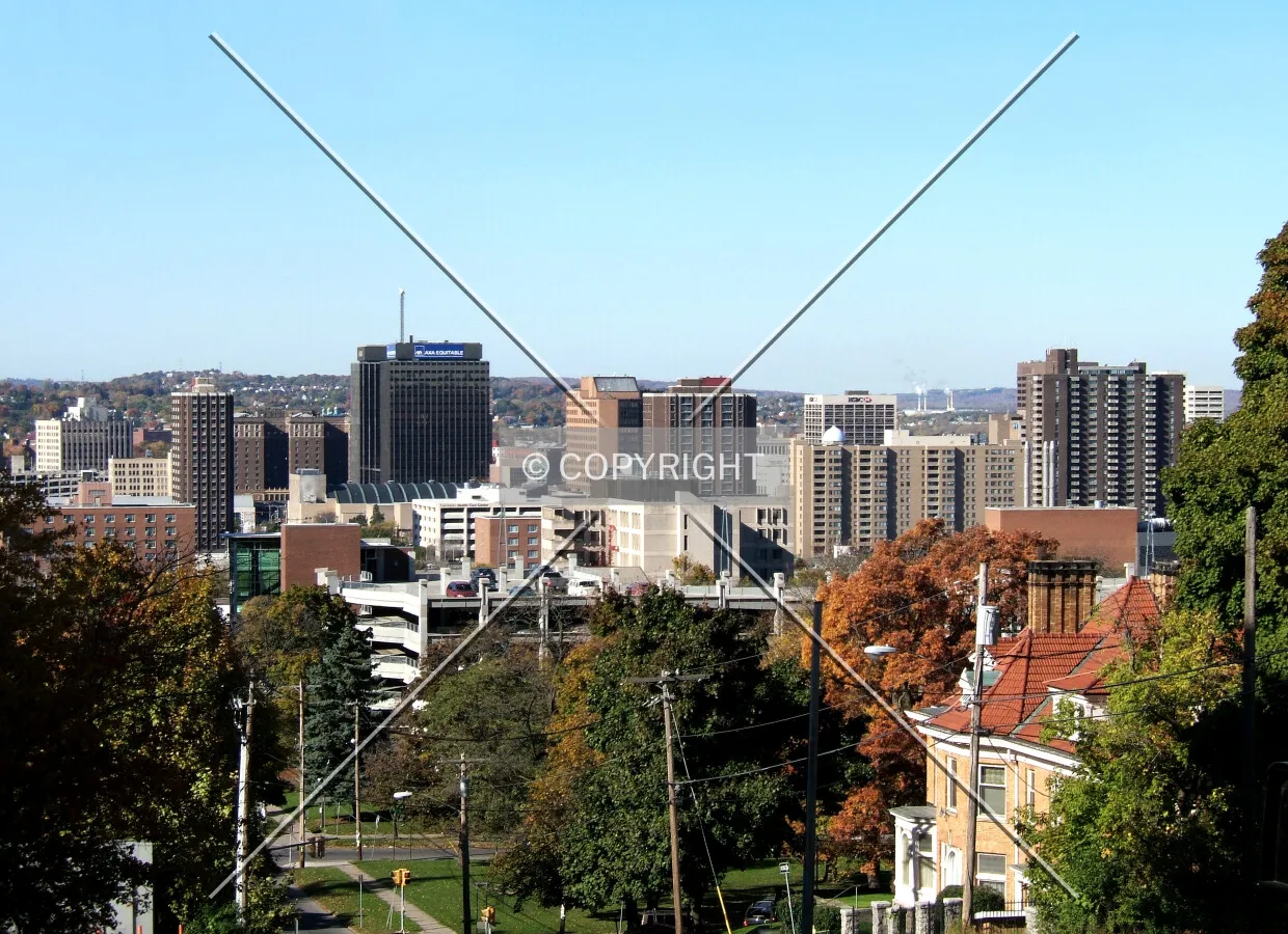 Downtown from the southwest