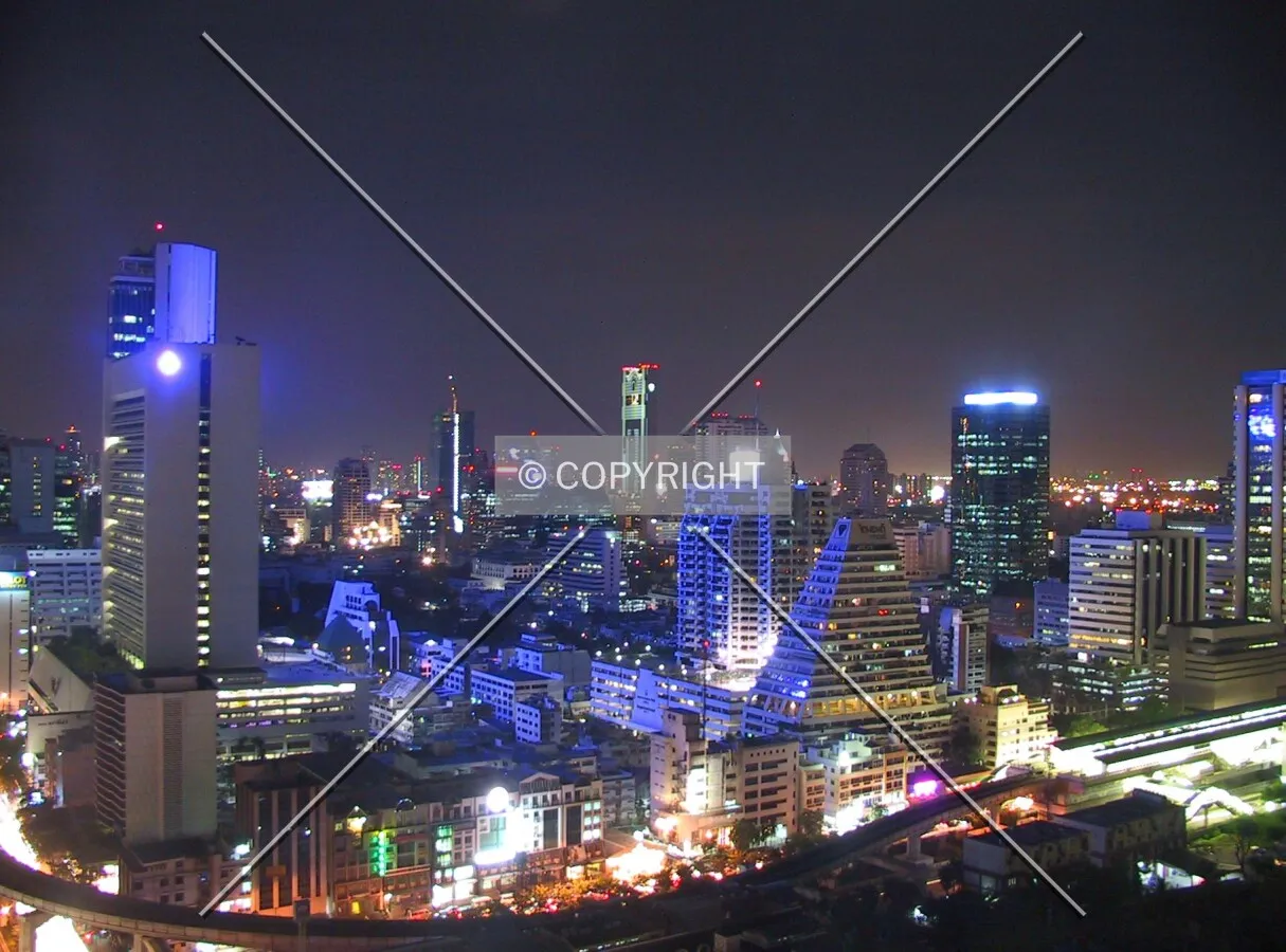 Night view from the Sofitel Hotel