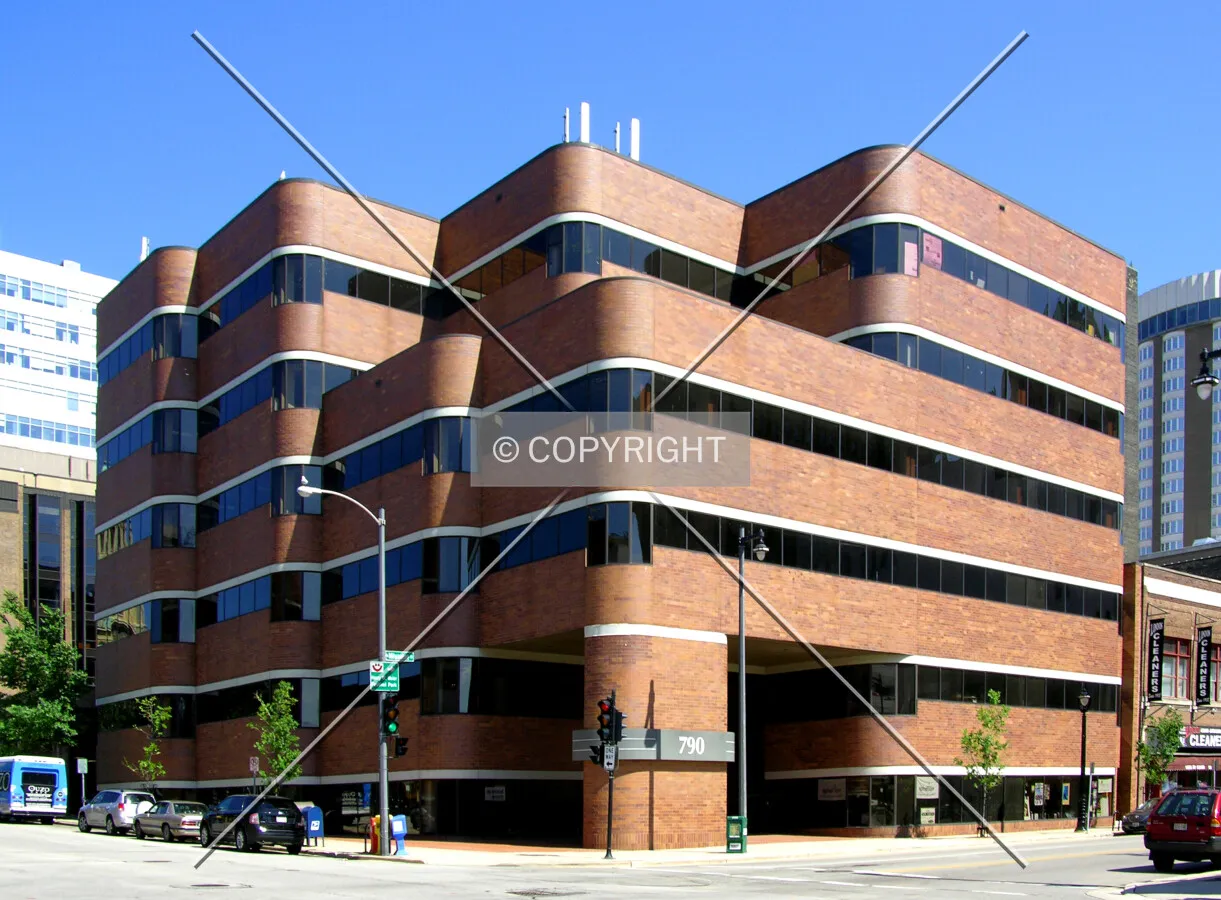 From the northwest across East Wells Street
