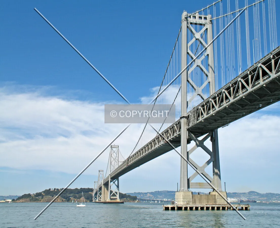 The two western spans viewed from the southwest along The Embarcadero