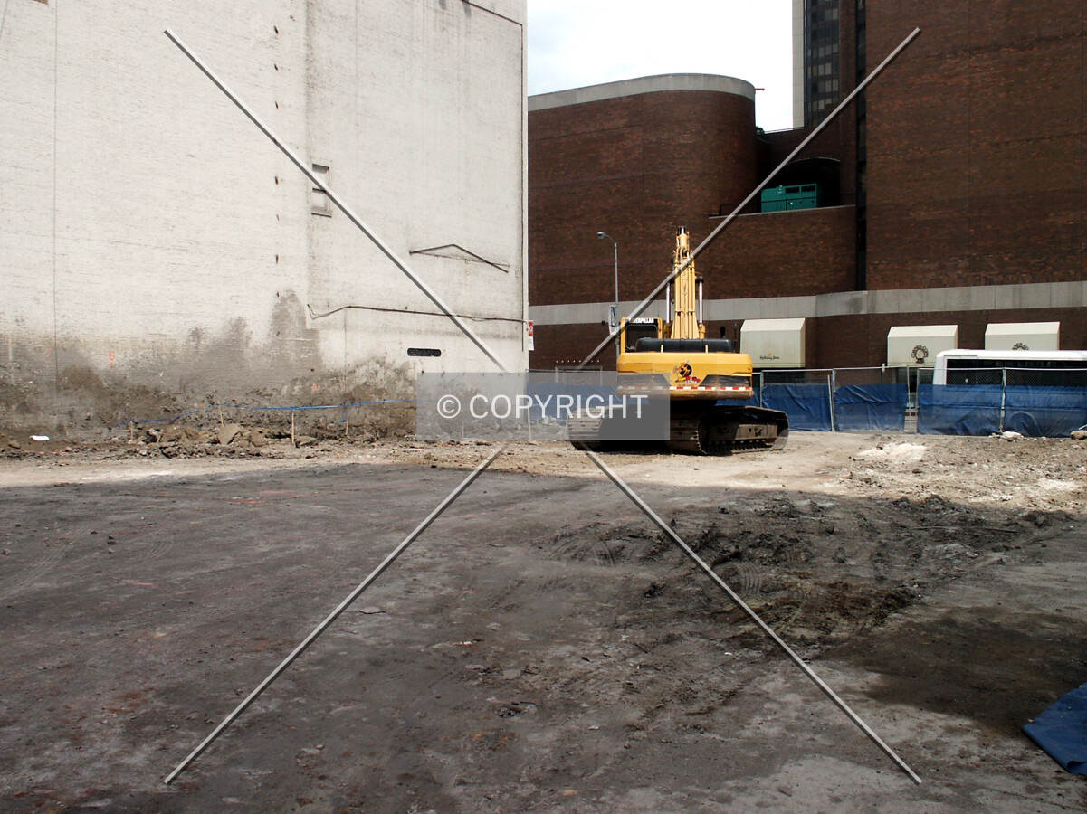 View from the southwest during the brief lull between foundation and structural work