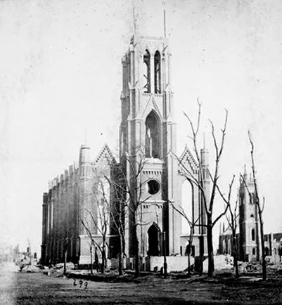 View from the northwest after the Chicago Fire of 1871