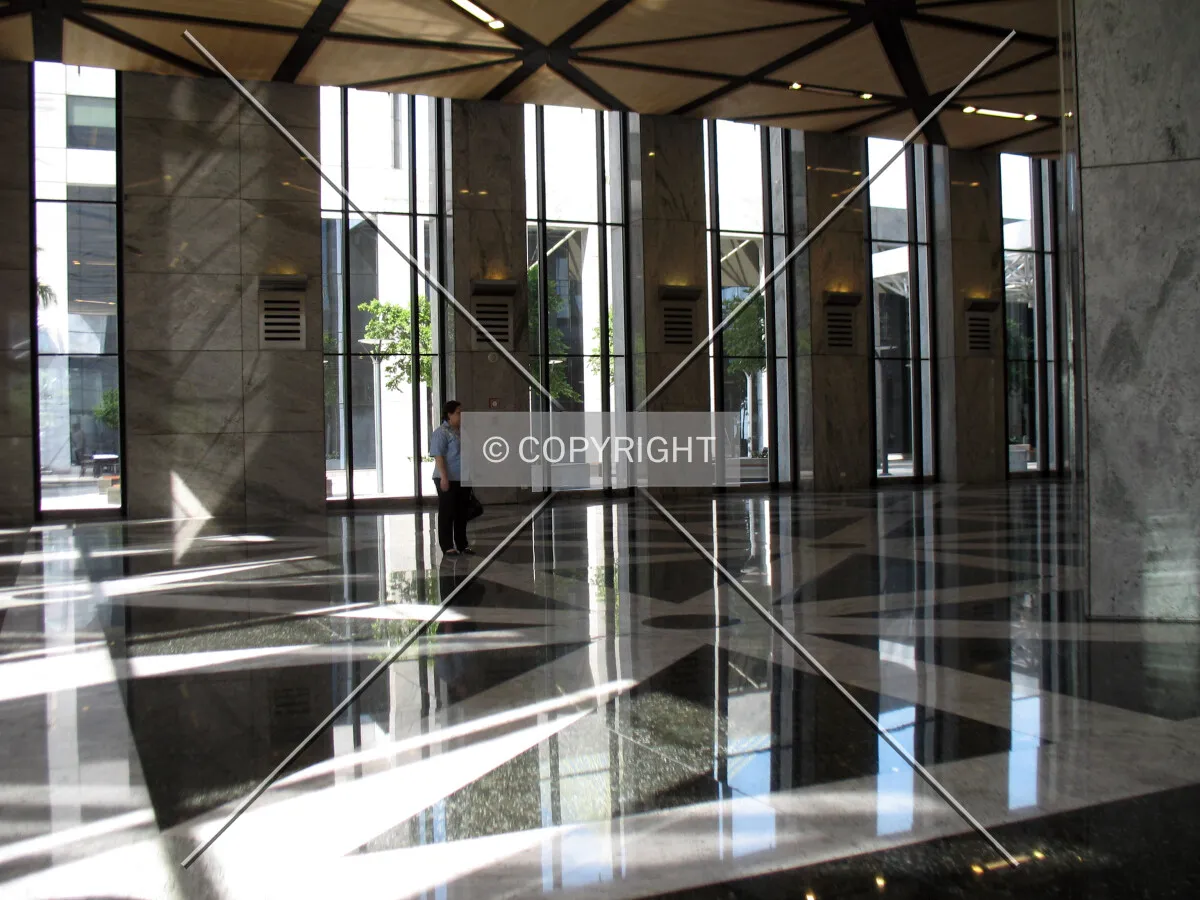 South corner of the entrance lobby