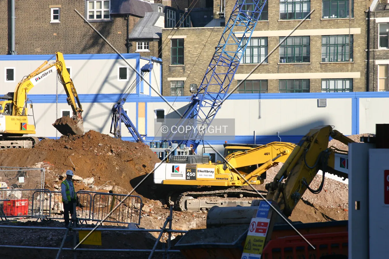 View into the site from St. Giles High Street