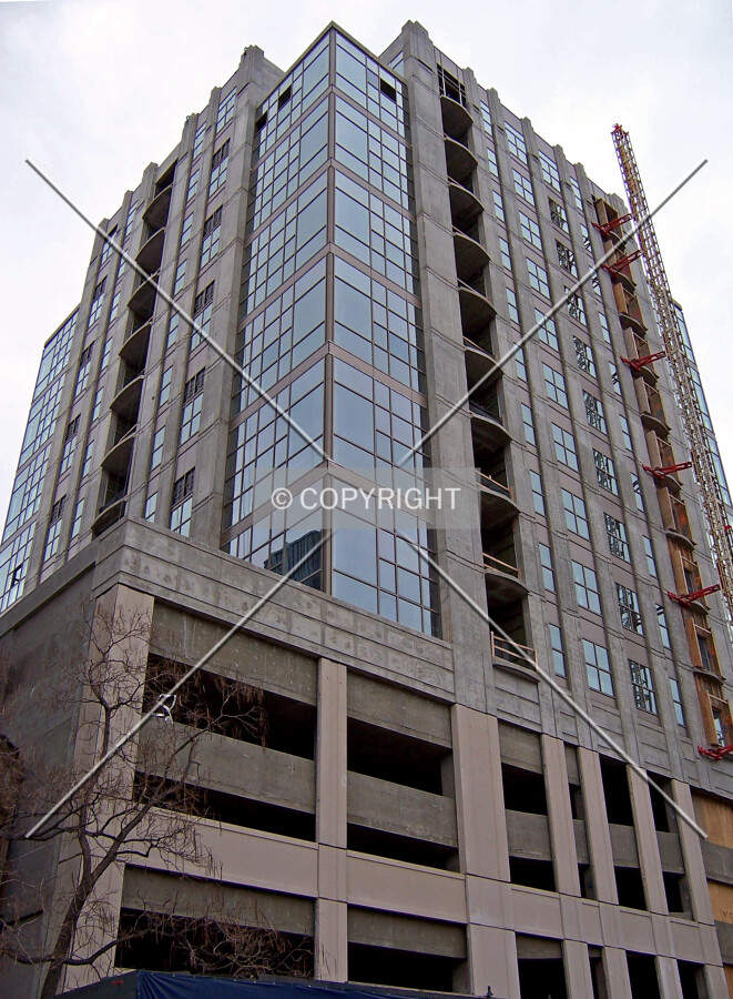 Looking up the southwest corner from Superior Street