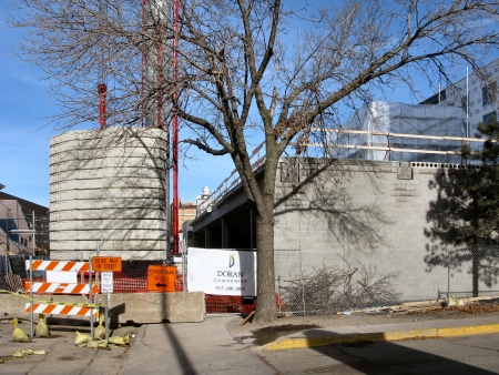View to the north along Oak Street