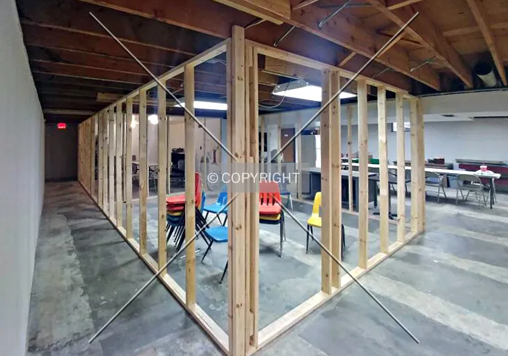 Basement walls being constructed; January 16, 2017