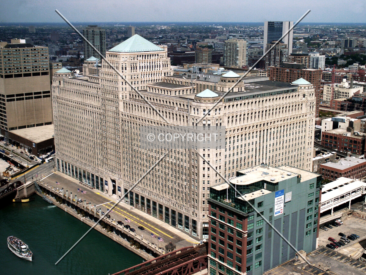 Looking northwest from the LaSalle-Wacker Building