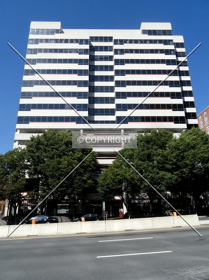 From across Colesville Road to the south