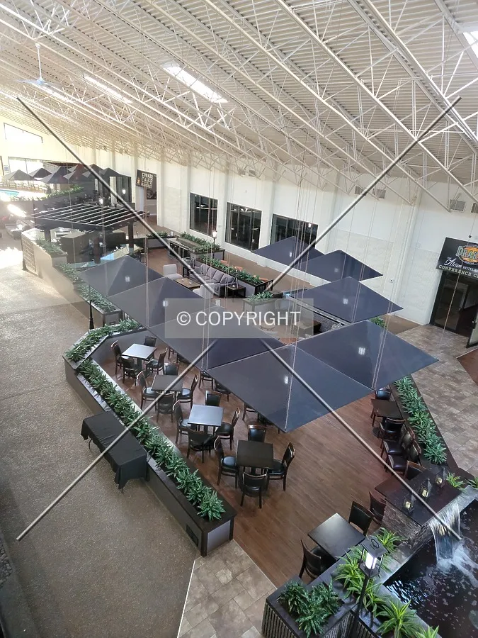 View of the atrium from the third floor; March 20, 2021
