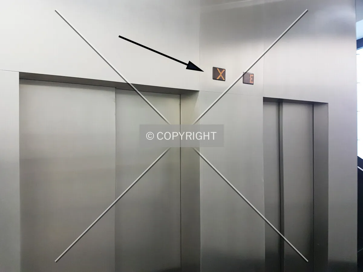 X - an elevator is out of service