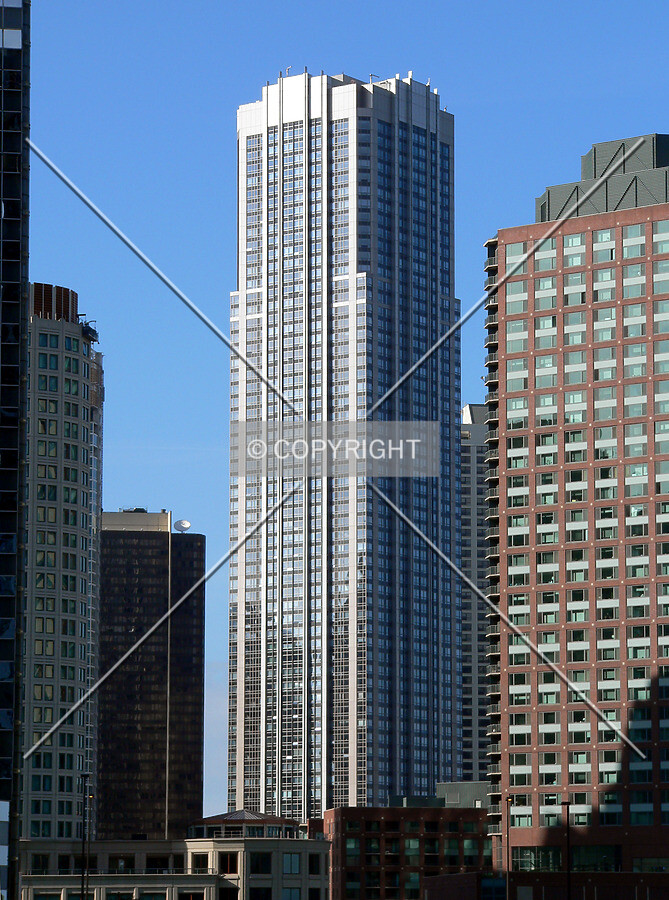 View to the northeast from the Blue Cross Blue Shield Building Plaza