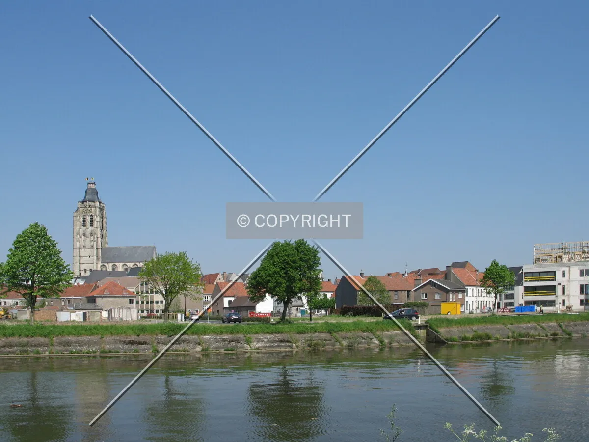 View from across the river Scheldt