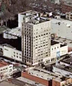 Aerial view from the southeast
