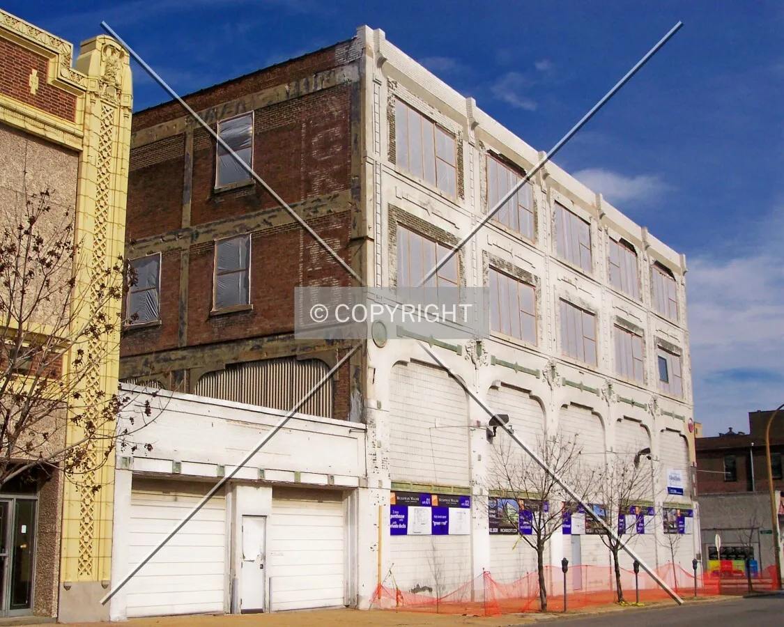 View from the southwest across Locust Street; March 20, 2006