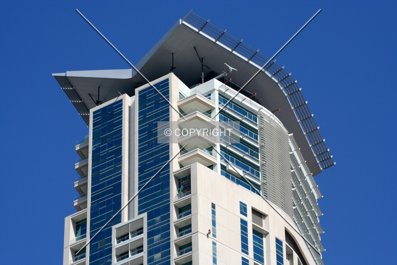 Looking up at the top