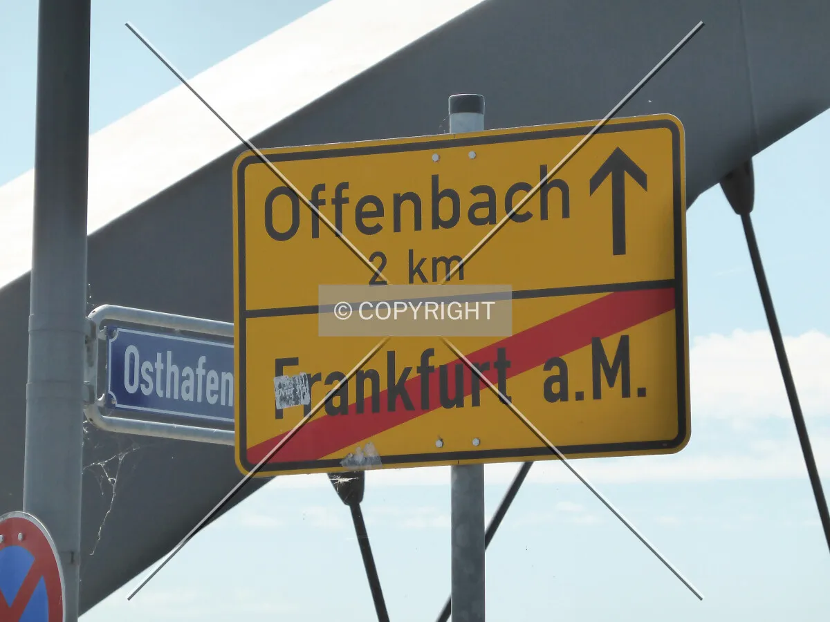 Offenbach Frankfurt city sign