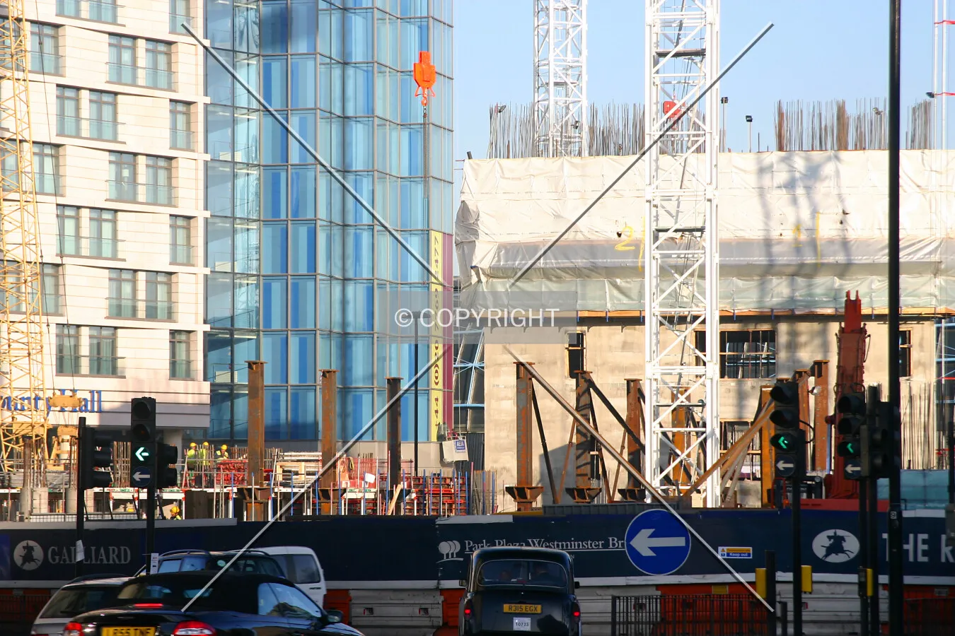 View east from Westminster Bridge Road