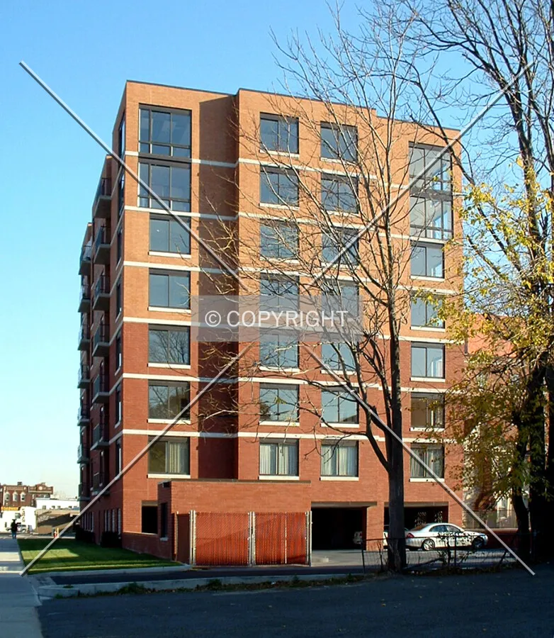 View from the northwest along Clay Street