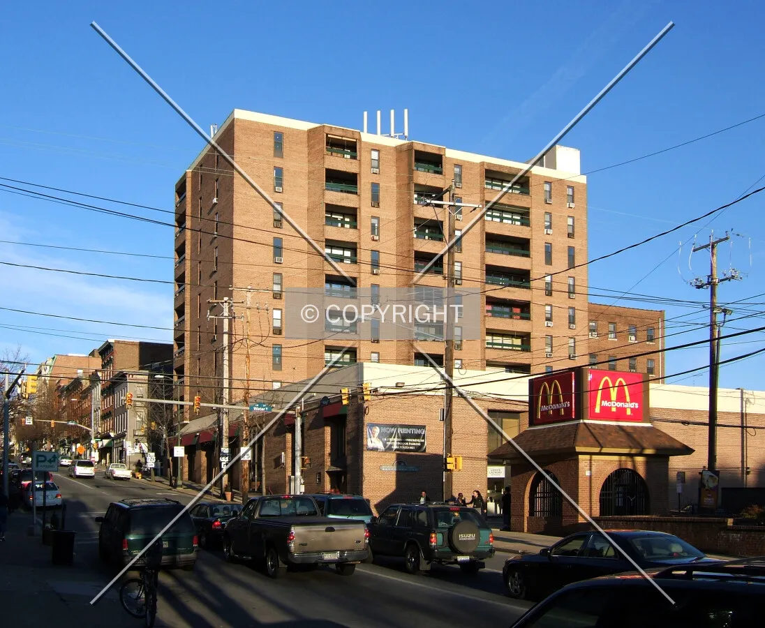 View from the northwest along King Street
