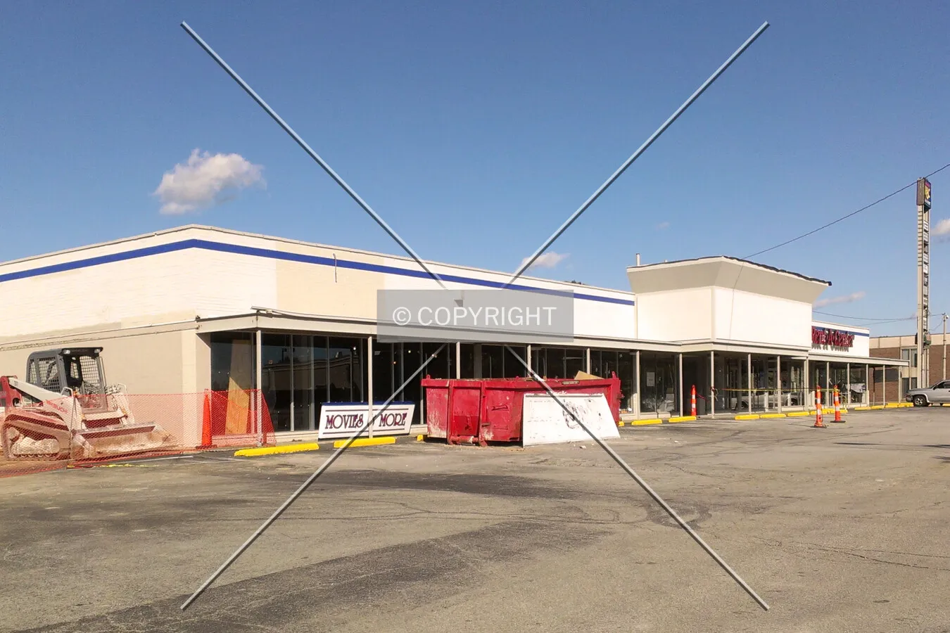 View from the southwest during renovation