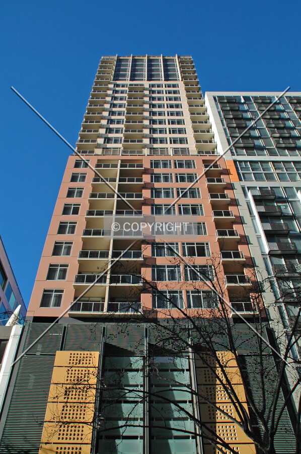 Looking up the north side