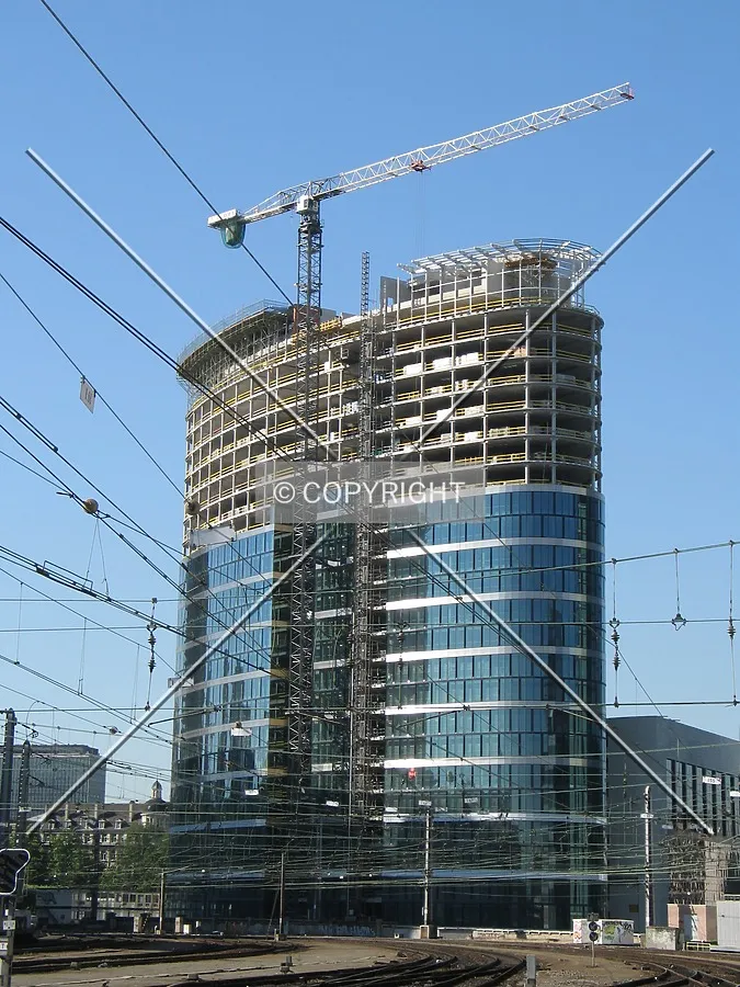 Northern view from the railway station 'Brussel-Noord'