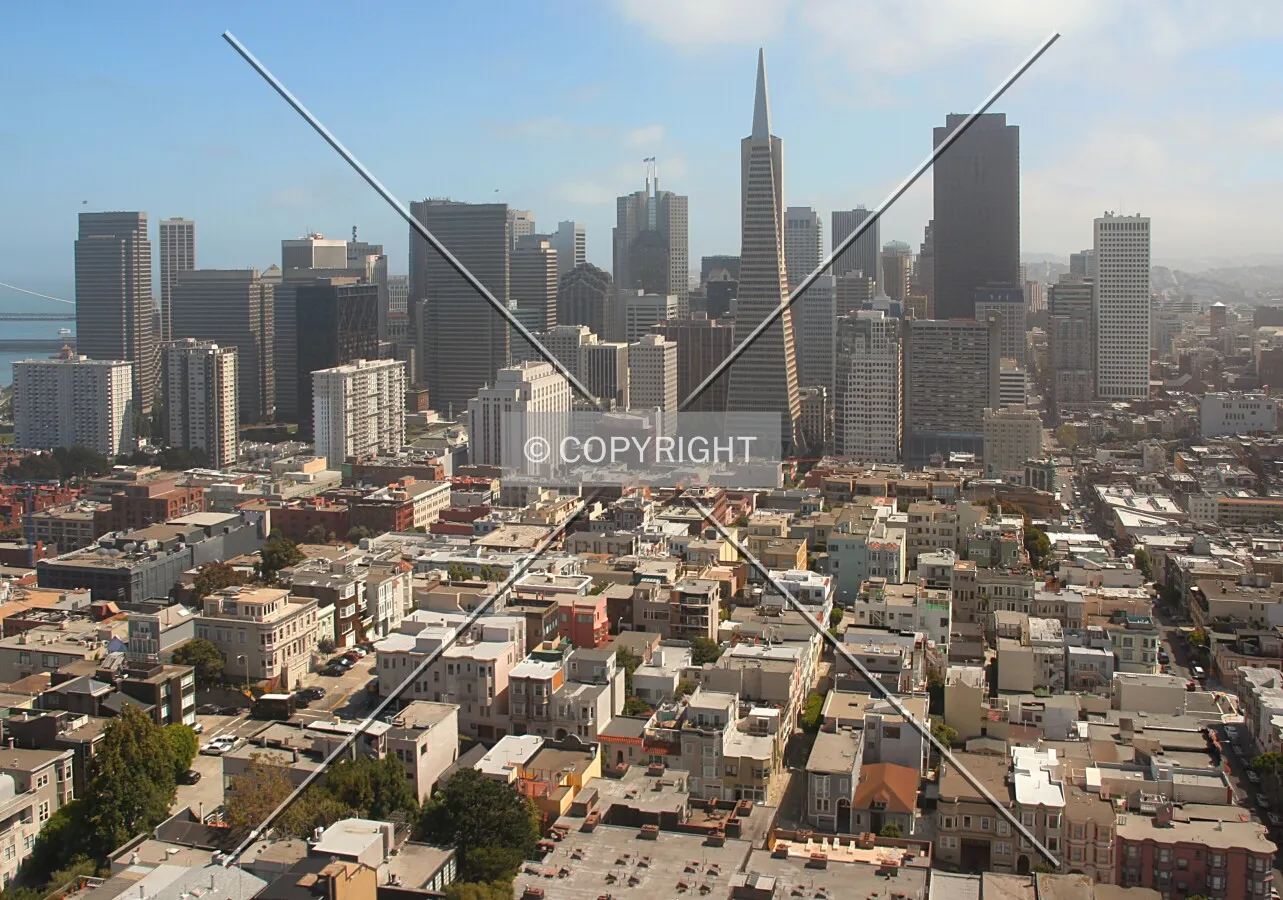 Skyline from the north in Coit Tower