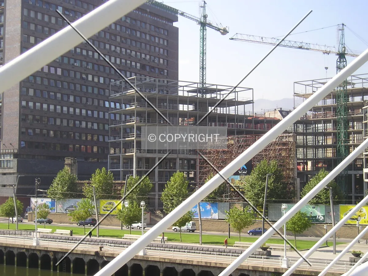 View in between the Calatrava bridge