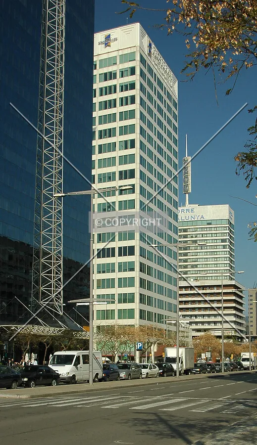 View of the tower and another high-rise buildings in the area