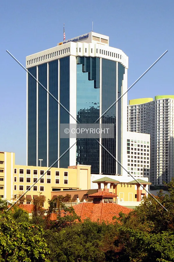 View from the southeast atop a Metromover Station