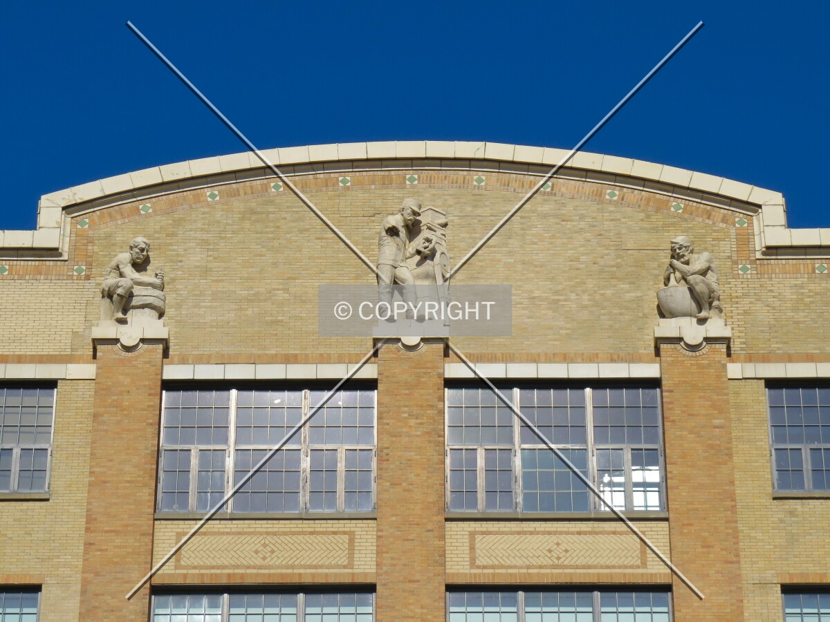 Detail of statuary near the roofline by John Kerr Daniels