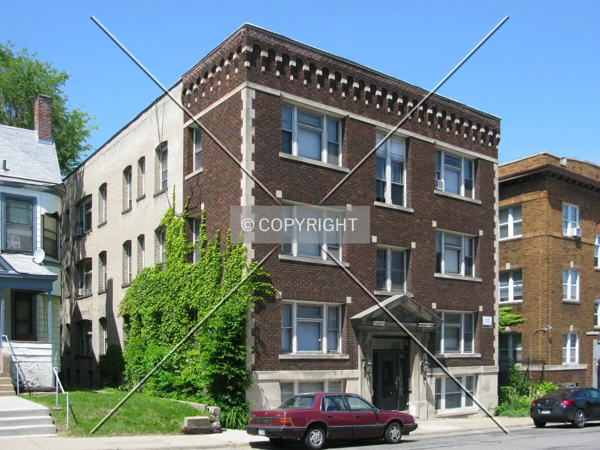 View to the northwest across 1st Avenue South