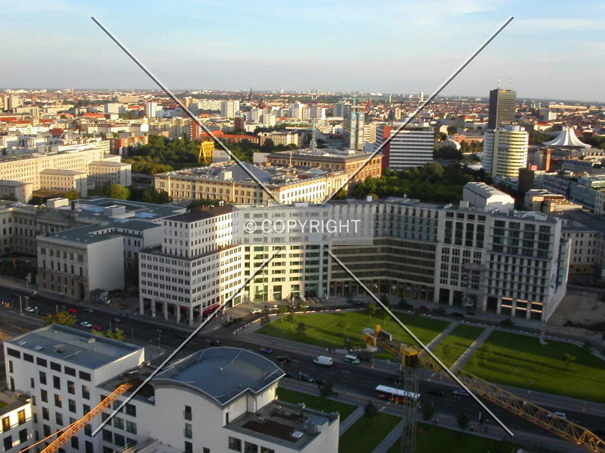 Leipziger platz as seen from the sky