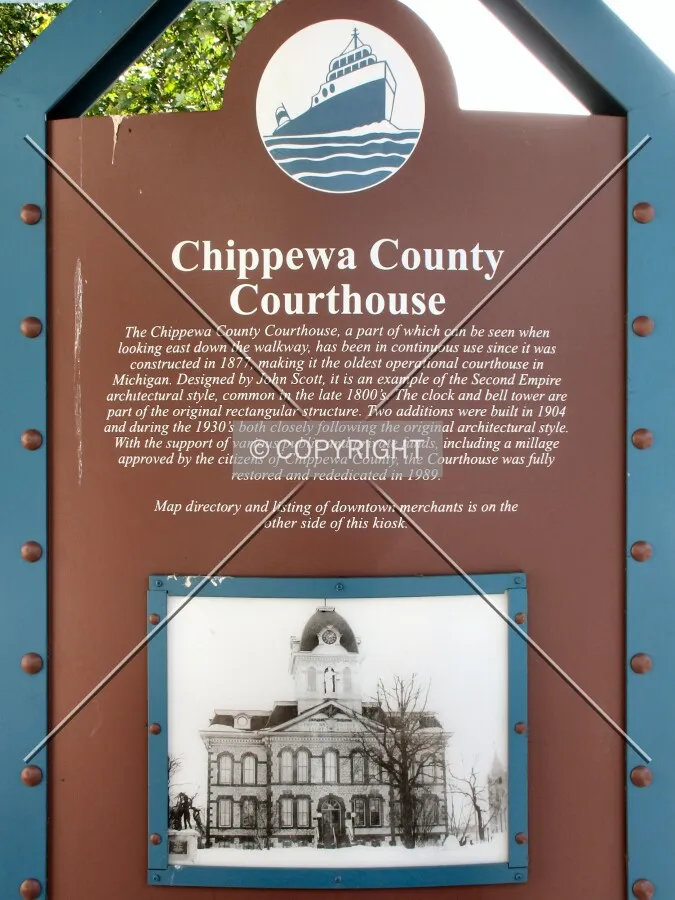 Informational sign one block away on Ashmun Street