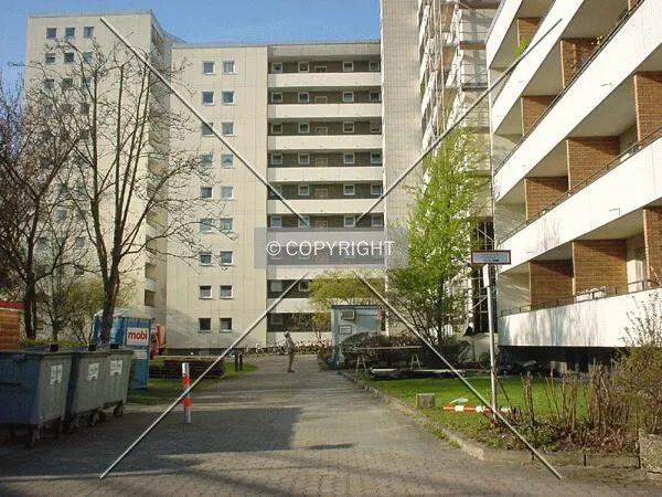 The back side of the complex
