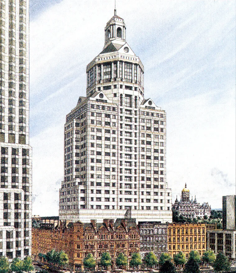 View from the northeast