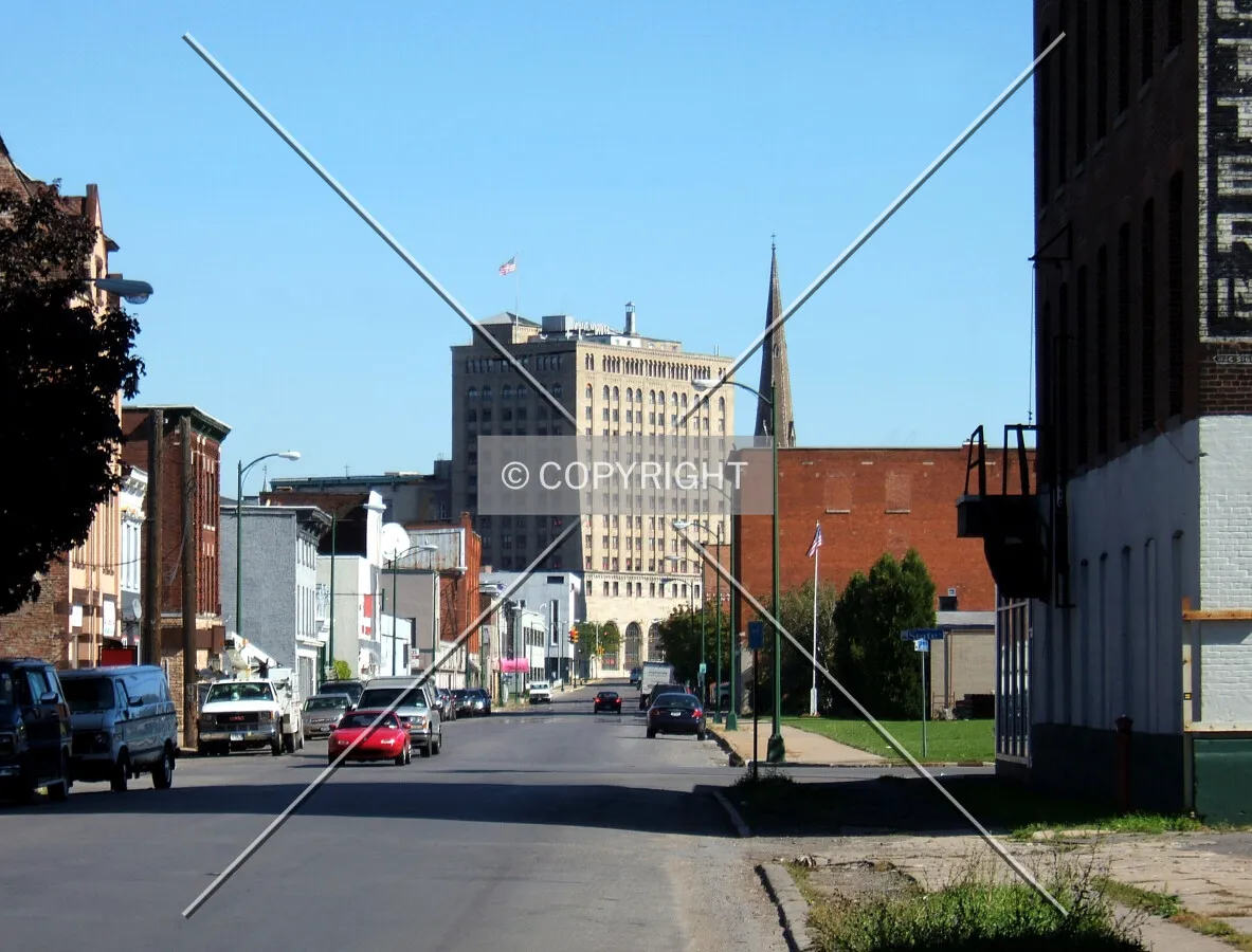 View from the northwest along Columbia Street
