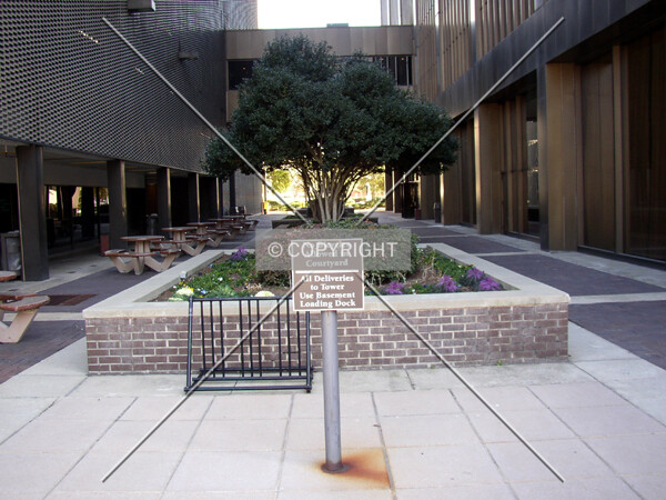 Plaza adjacent to the building on the north side