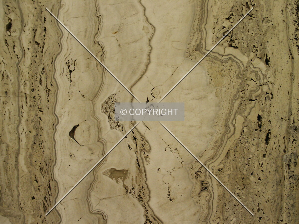 Detail of travertine wall in the elevator lobby