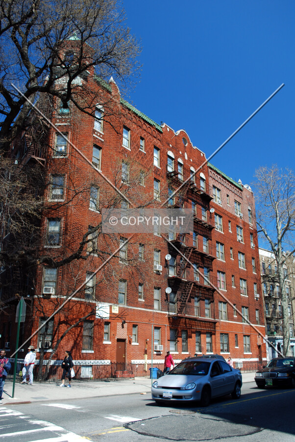 View of the southeastern face along Caton Avenue