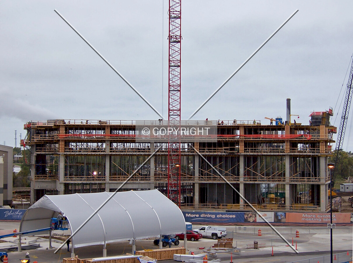 Looking northwest from the casino parking garage
