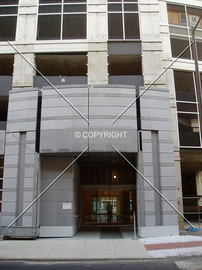 West side entrance on South 8th Street