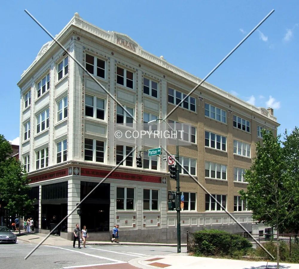 View from the southeast on Patton Avenue