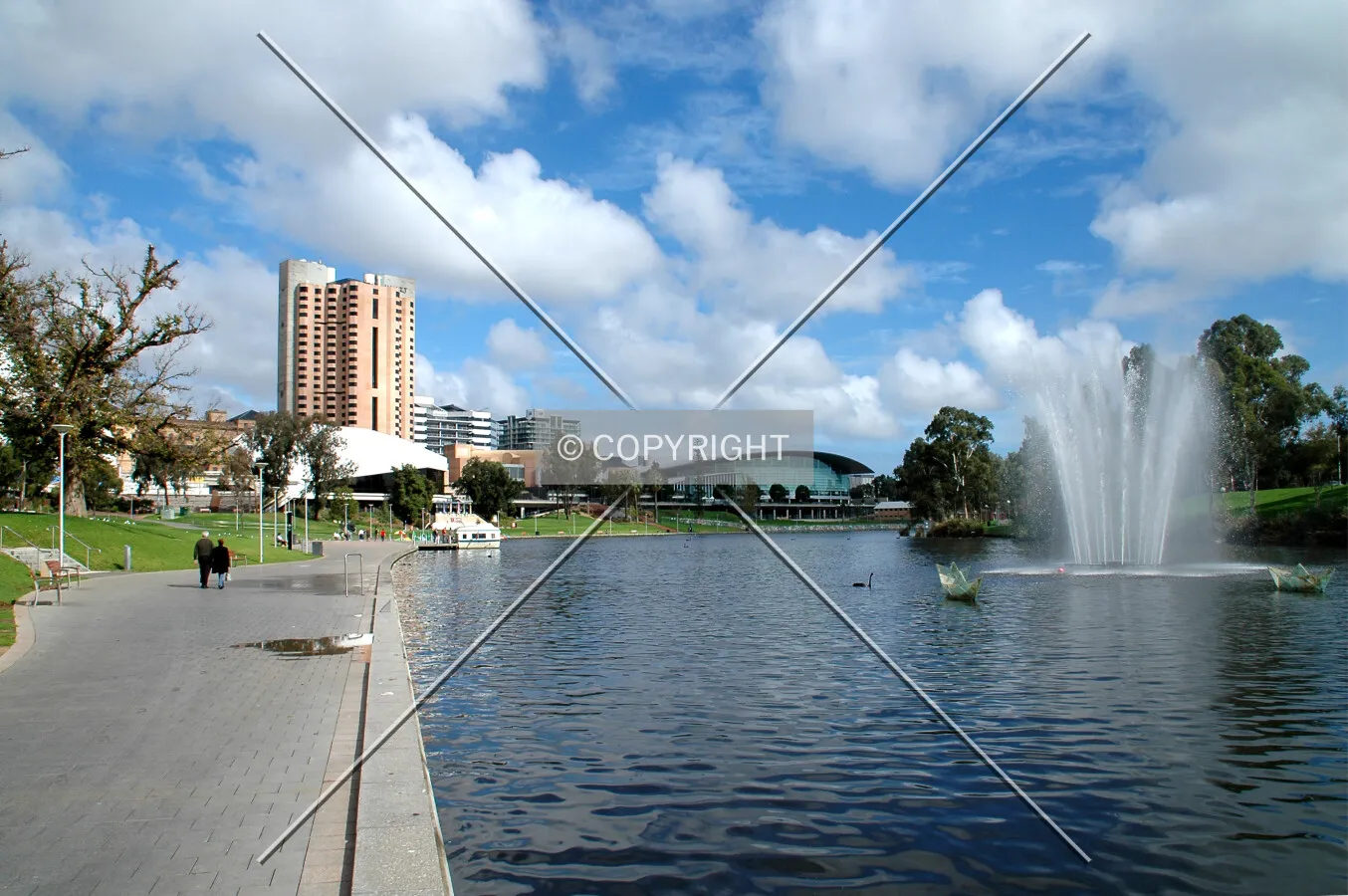 The River Torrens and city centre