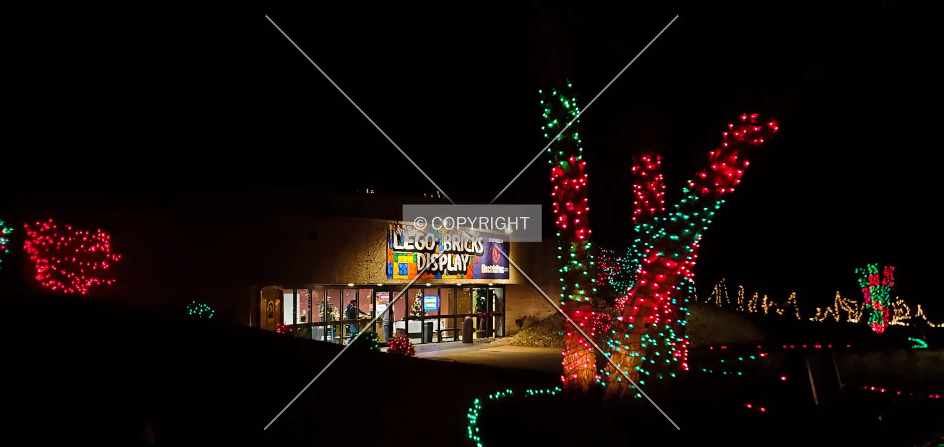 Night view from the northeast; November 23, 2019